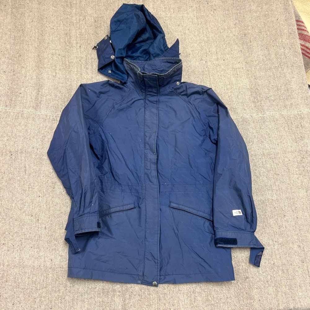 Vintage The‎ North Face Jacket Women's Medium Blue 1970s Brown Label